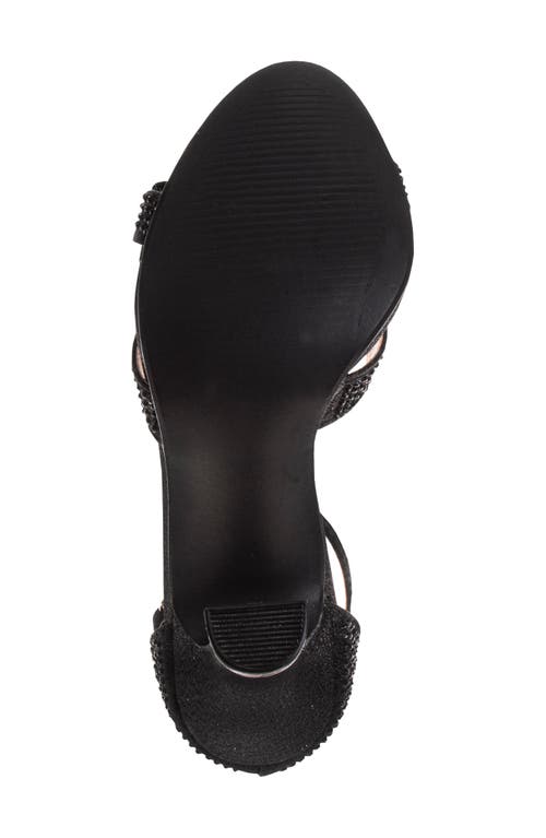 Badgley Mischka Collection Kids' Rhinestone T-strap Sandal In Black
