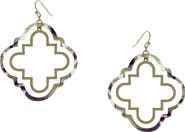 OLIVIA WELLES Aria Geometric Quatrefoil Drop Earrings