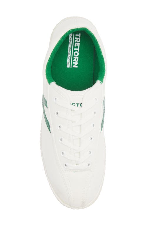 Tretorn Nylite Plus Sneakers In White/green