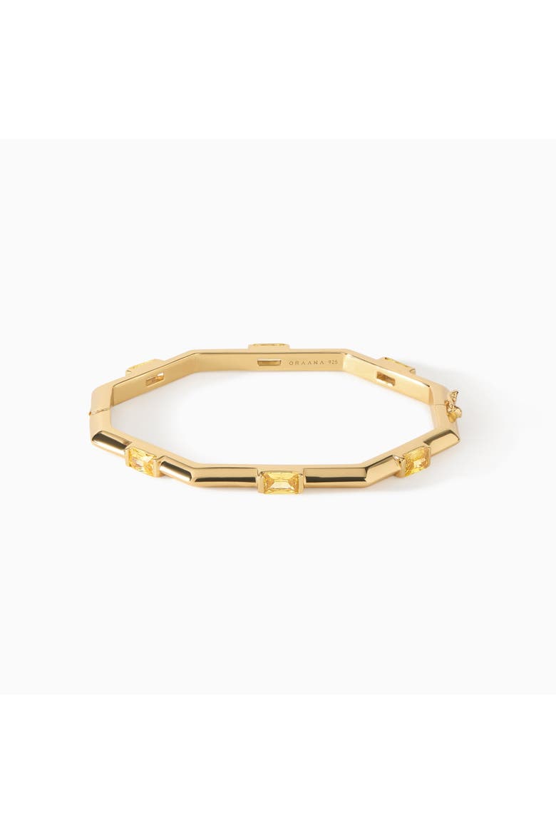The Alea Lock Bracelet, Main, color, Gold/Citrine CZ