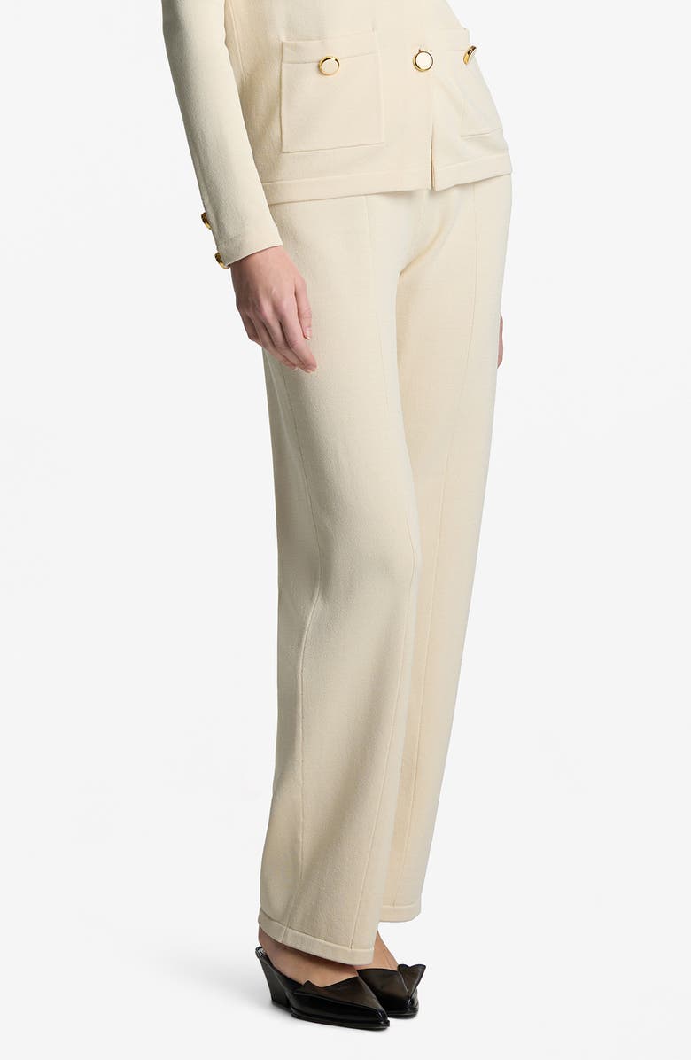ST. JOHN Santiago Straight Leg Pants, Alternate, color, Ecru