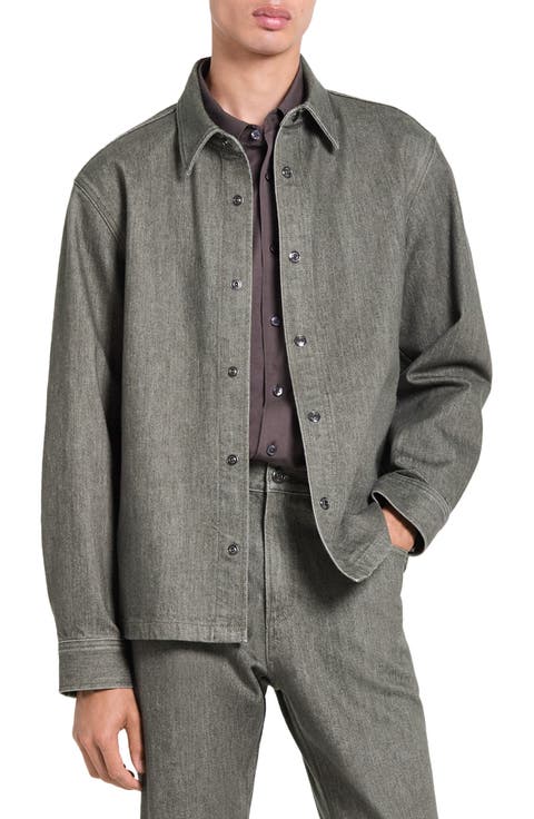 Stretch Cotton Denim Overshirt