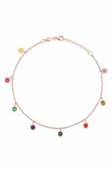 Cubic Zirconia Charm Anklet