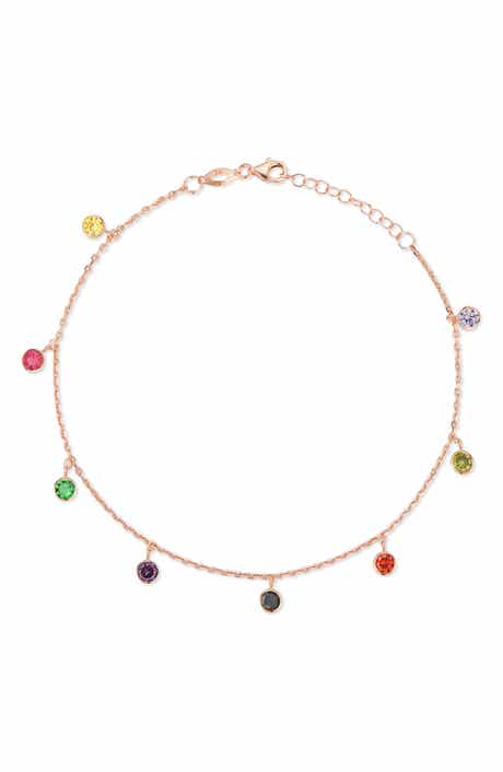 Cubic Zirconia Charm Anklet