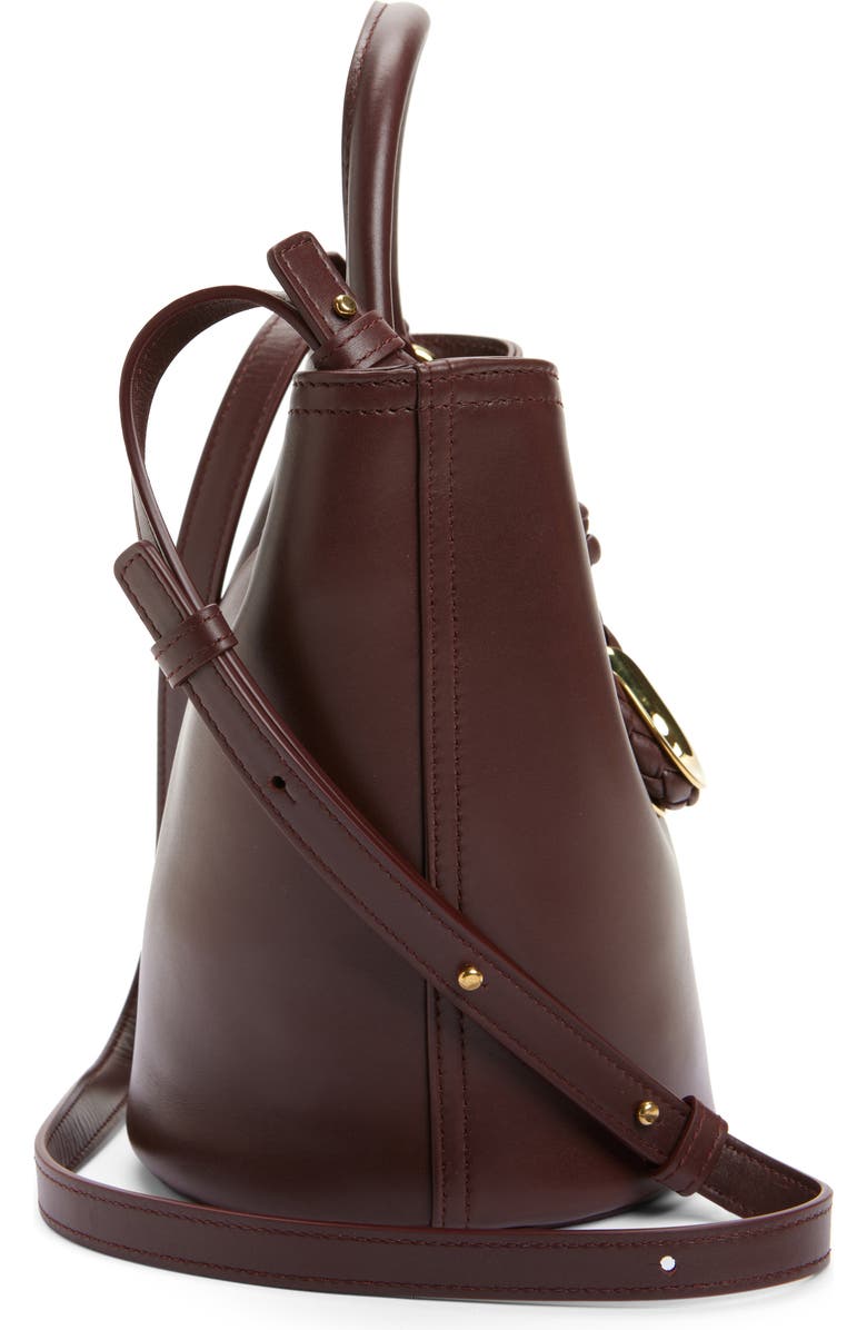 Bottega Veneta Mini Liberta Leather Bucket Bag, Alternate, color, 2129 Madder Brown-M B