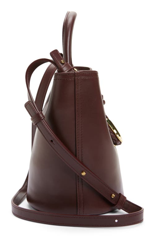 Shop Bottega Veneta Mini Liberta Leather Bucket Bag In 2129 Madder Brown-m B