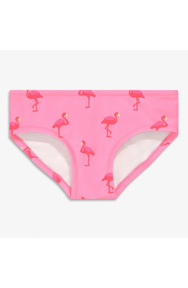 Primary Kids Swim Bikini Bottom In Flamingos, Main, color, Pink Lemonade Flamingos