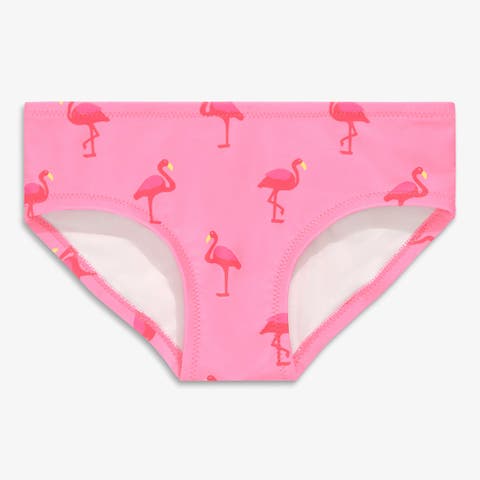 Kids Swim Bikini Bottom In Flamingos (Toddler, Little Kid, Big Kid)