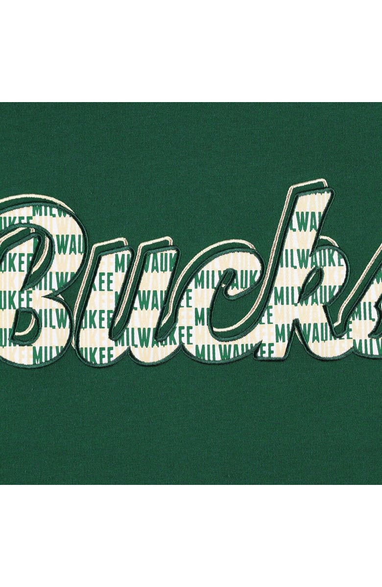 DKNY SPORT Women's DKNY Sport Hunter Green Milwaukee Bucks Regina Raglan Pullover Sweatshirt, Alternate, color, Hunter Green