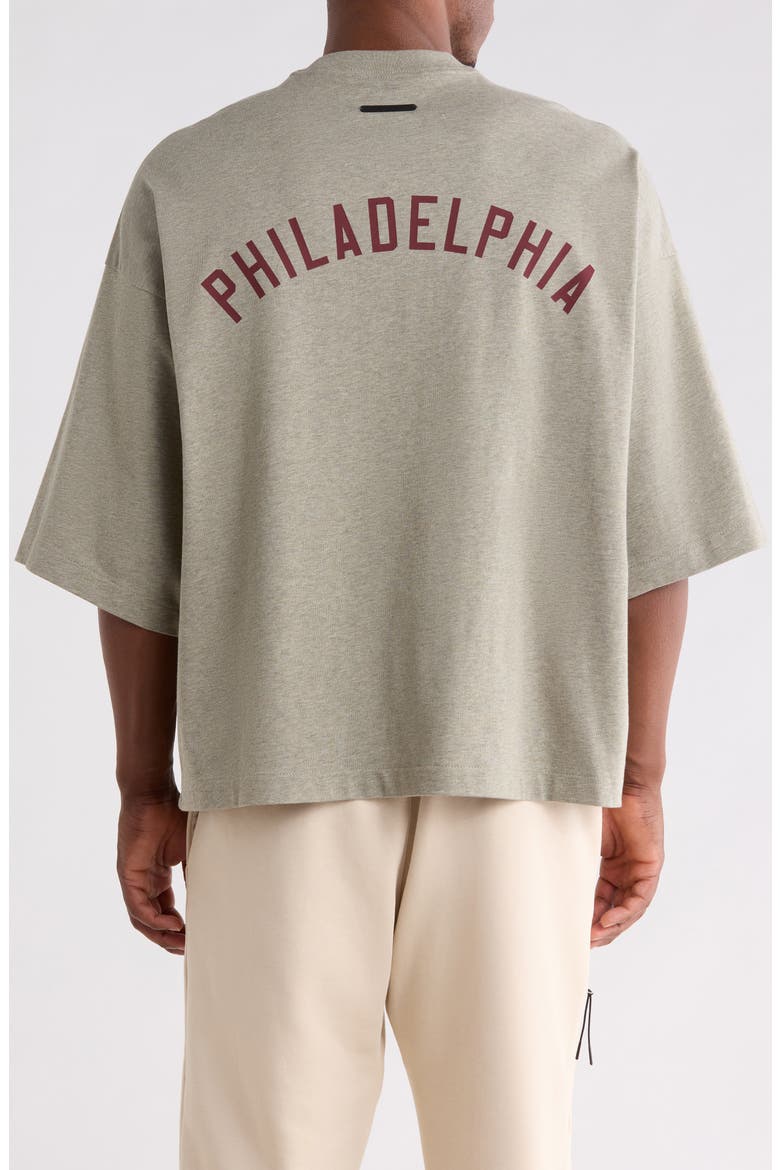 x MLB Philadelphia Philles Merch Cotton Graphic T-Shirt, Alternate, color, SEAL HEATHER