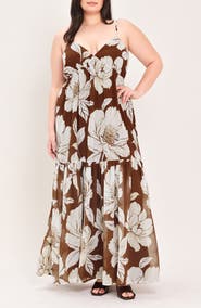 FLYING TOMATO Floral Tiered Maxi Dress