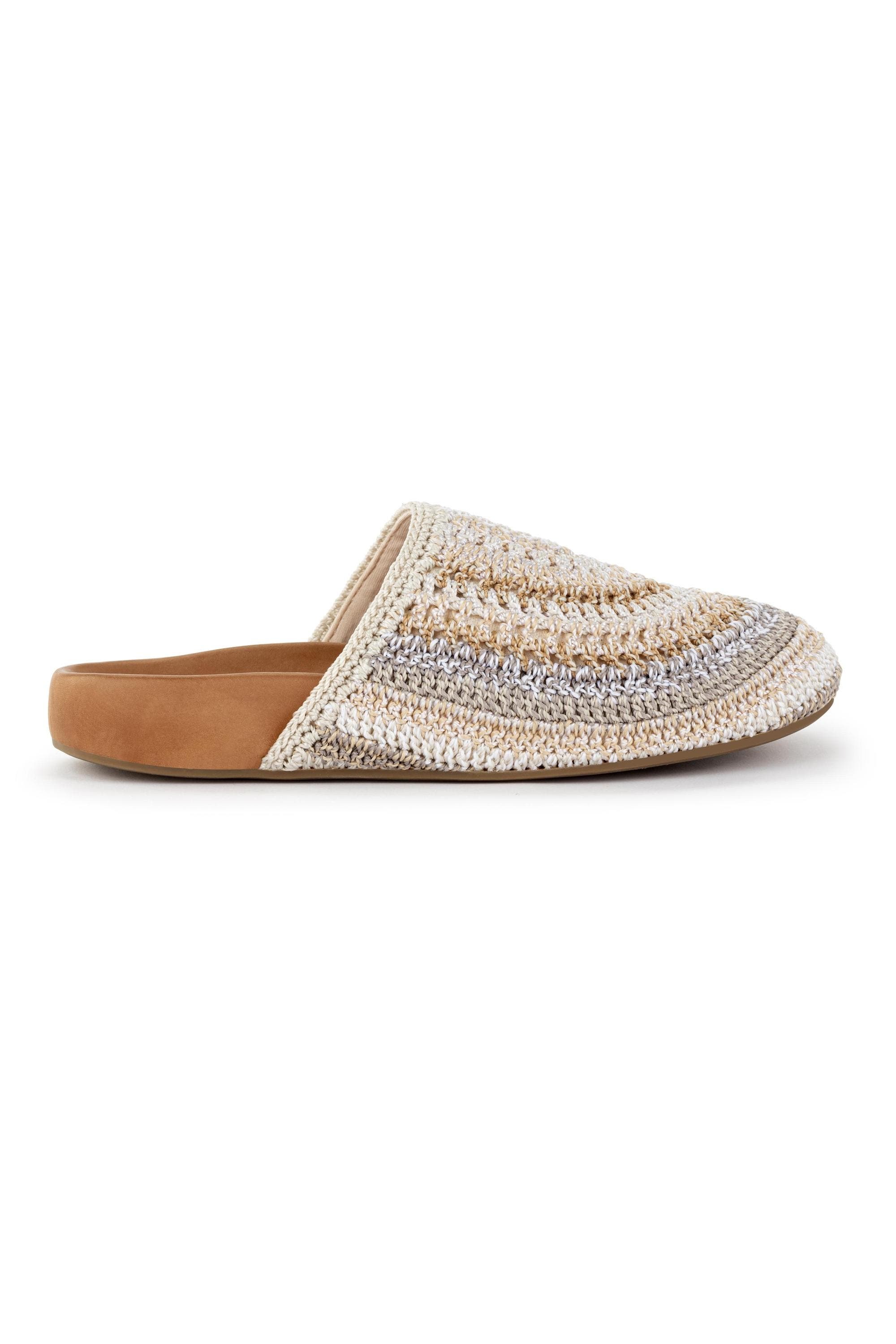 Bolinas Crochet Clog Shoe, Alternate, color, Sand Stripe