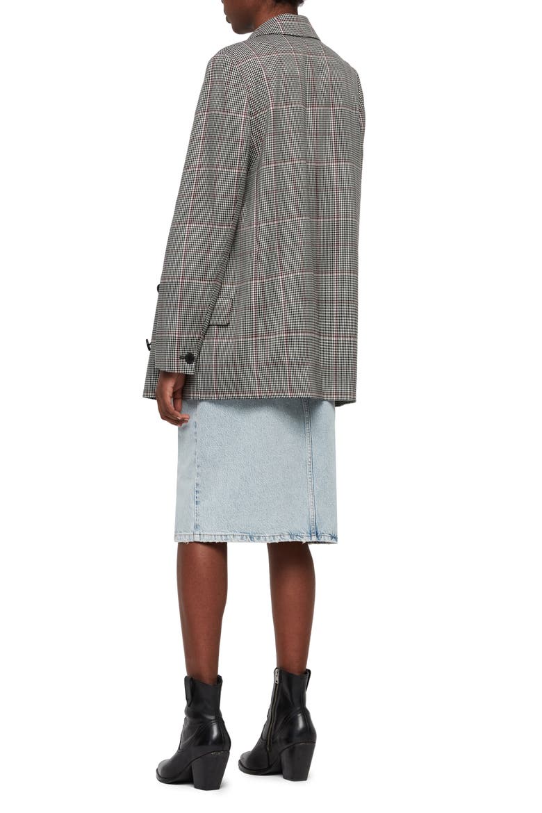 Helei Check Oversize Blazer, Alternate, color, BLACK/ WHITE