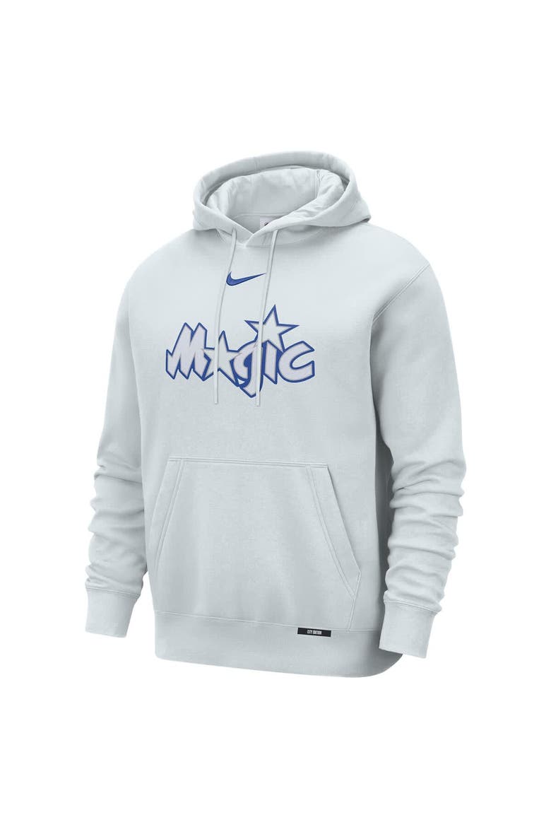 Men's Nike  Silver Orlando Magic 2025/26 City Edition Essential Remix Club Hoodie, Alternate, color, Silver