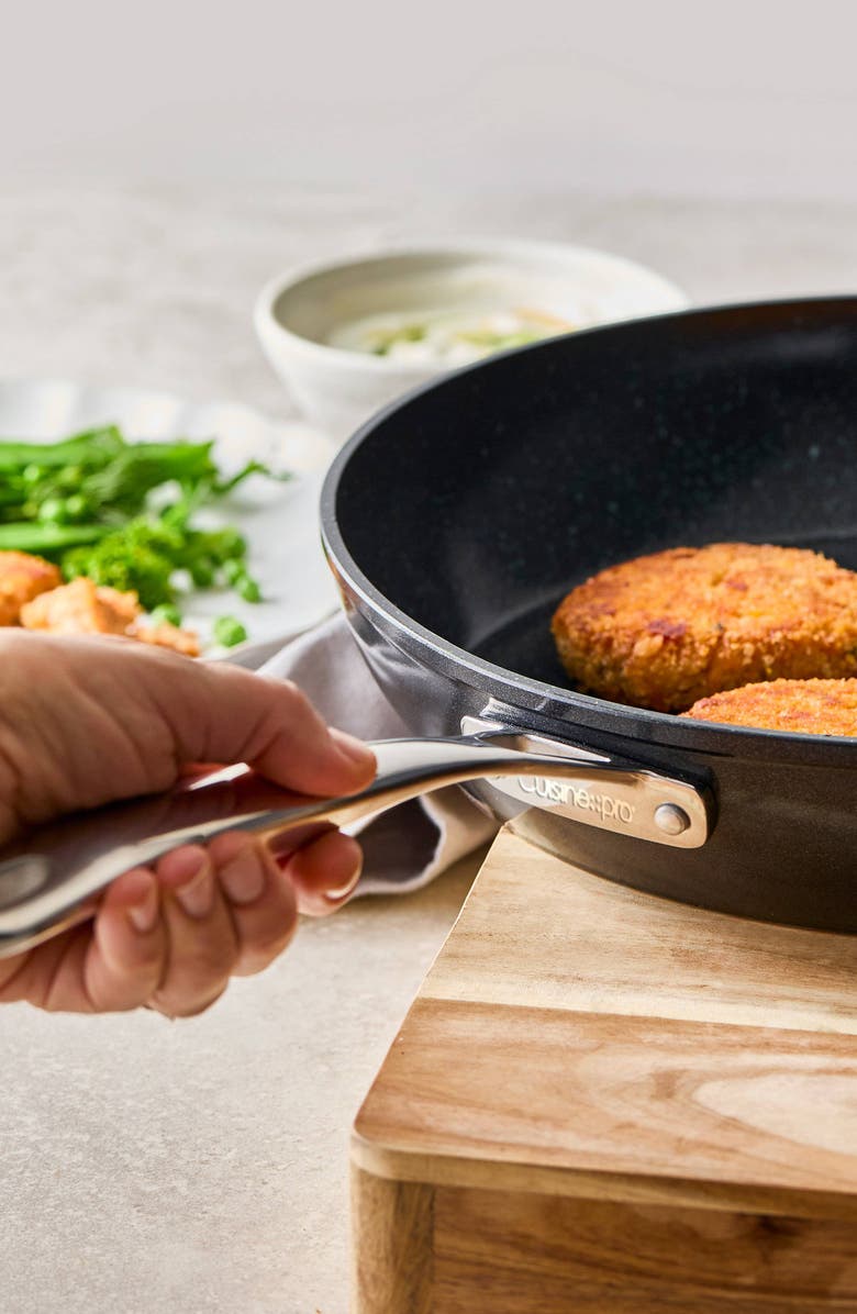 Cuisine::pro<sup>®</sup> GREEN STONE<sup>™</sup> 12.5" Frypan with Helper Handle, Alternate, color, Black