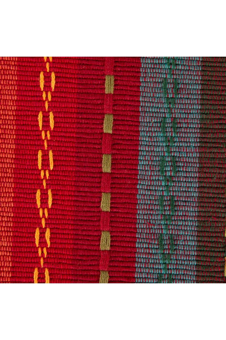 Tonal Stripe With Fringe 14x72" Table Runner, Alternate, color, Spice