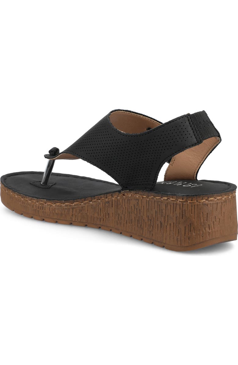 Journee Collection JOURNEE Mckell Wedge Sandal, Alternate, color, Black