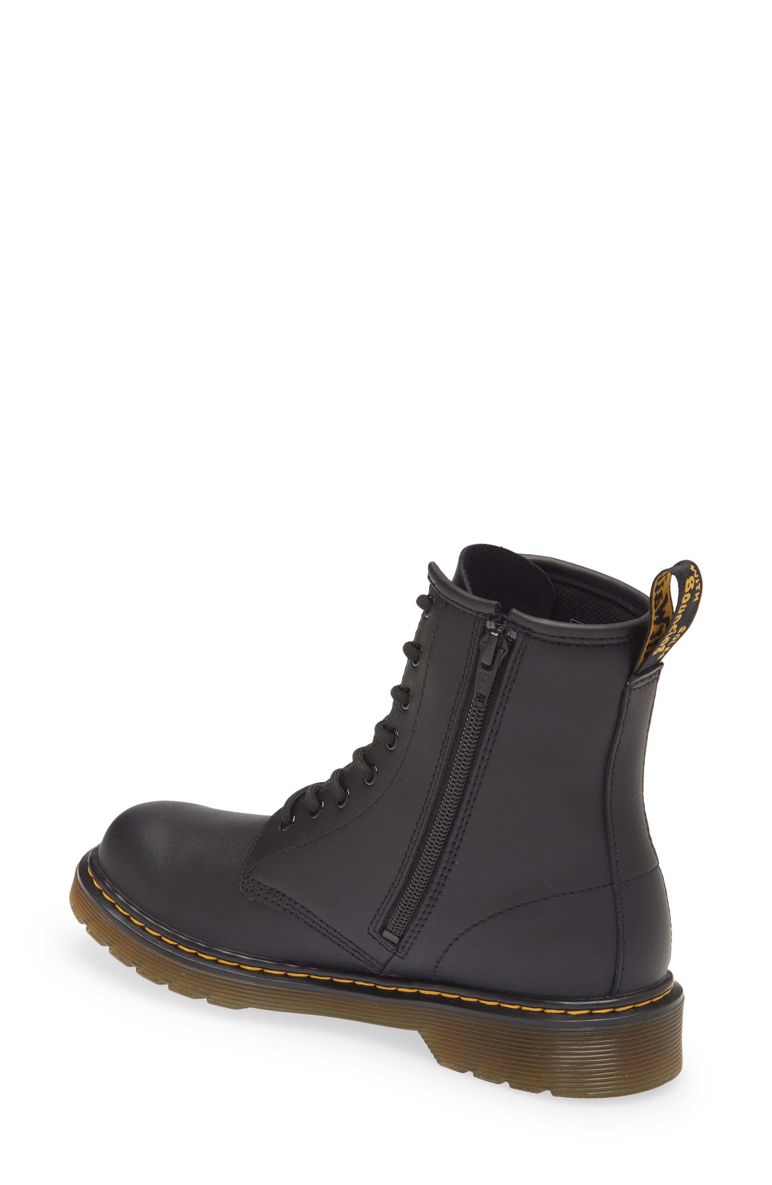 Dr. Martens Kids' 1460 Softy T Leather Lace-Up Boot, Alternate, color, Black