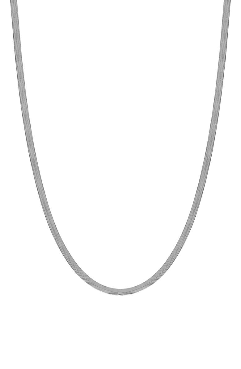 FUZION CREATIONS 10K Gold Smooth Herringbone Chain Necklace, Main, color, 