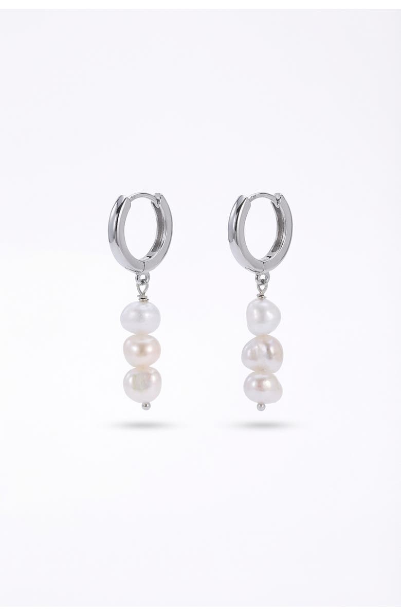 Joey Baby Freshwater Pearl Silver Plated Necklace And Earring Set, Alternate, color, Silver Plated / White Pearl