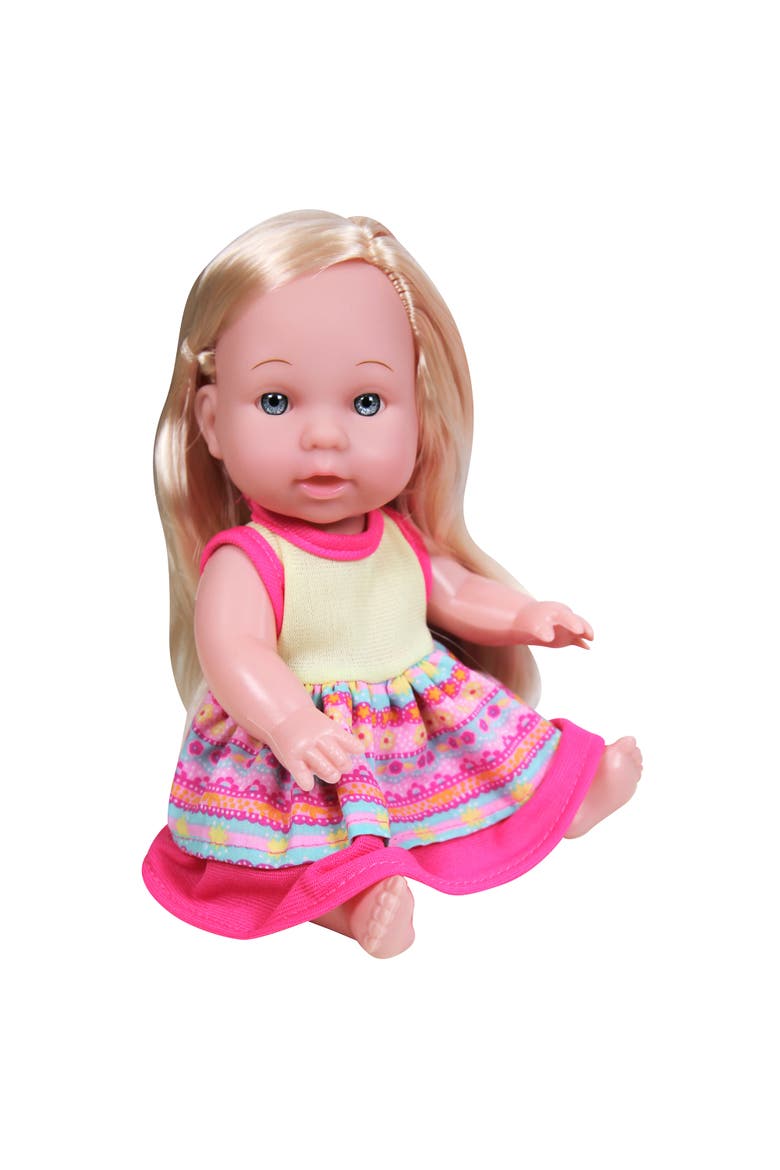 Makeup Table Set with 8 Inch Toddler Doll, Brush, Mirror & Hair Accessories, Alternate, color, Multicolored