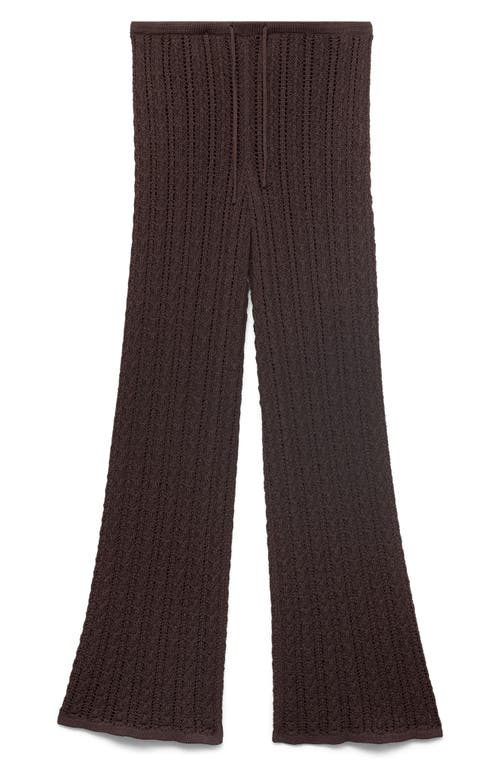 Mango Openwork Knit Pull-on Straight Leg Pants