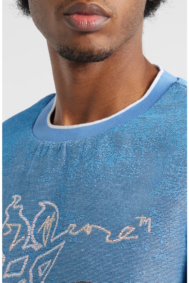 Yokai/Kabuki Jacquard Sweatshirt, Alternate, color, BLUE