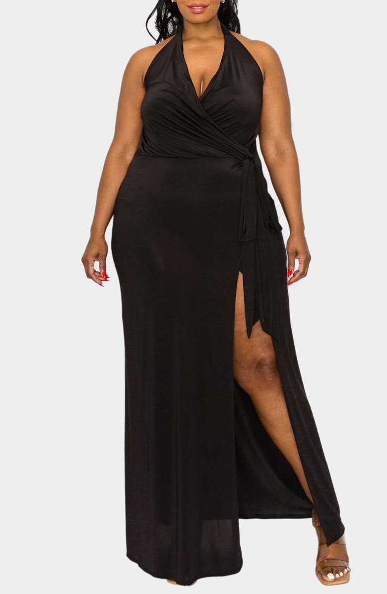 L I V D Gisele Halter Maxi Dress, Main, color, 