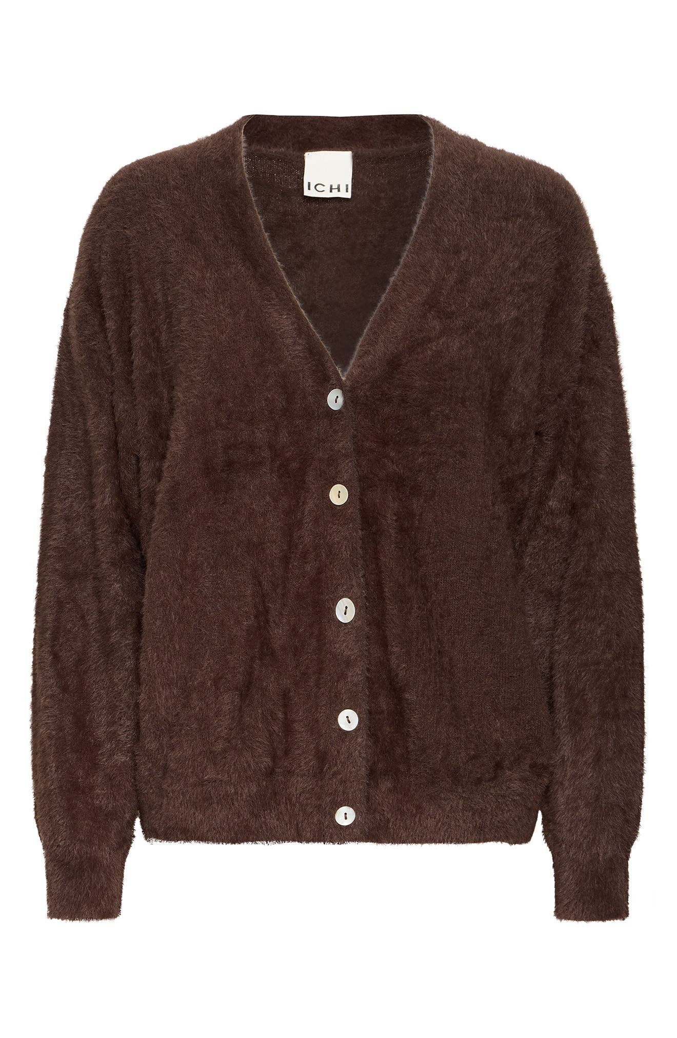 ICHI Eyelash Knit Cardigan