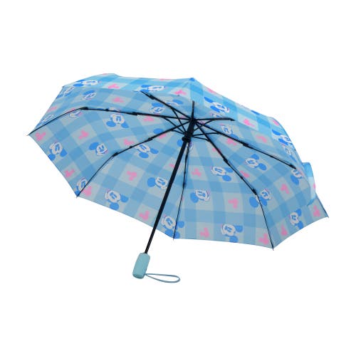 Disney Mickey Mouse Adult Rain Umbrella 39" Automatic Folding, Compact & Travel-friendly In Brown