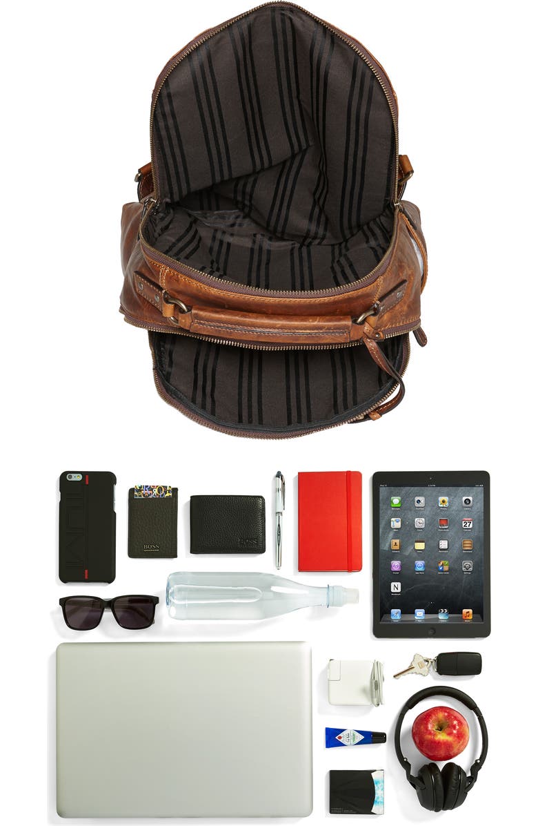 Frye 'Logan' Leather Backpack, Alternate, color, Cognac