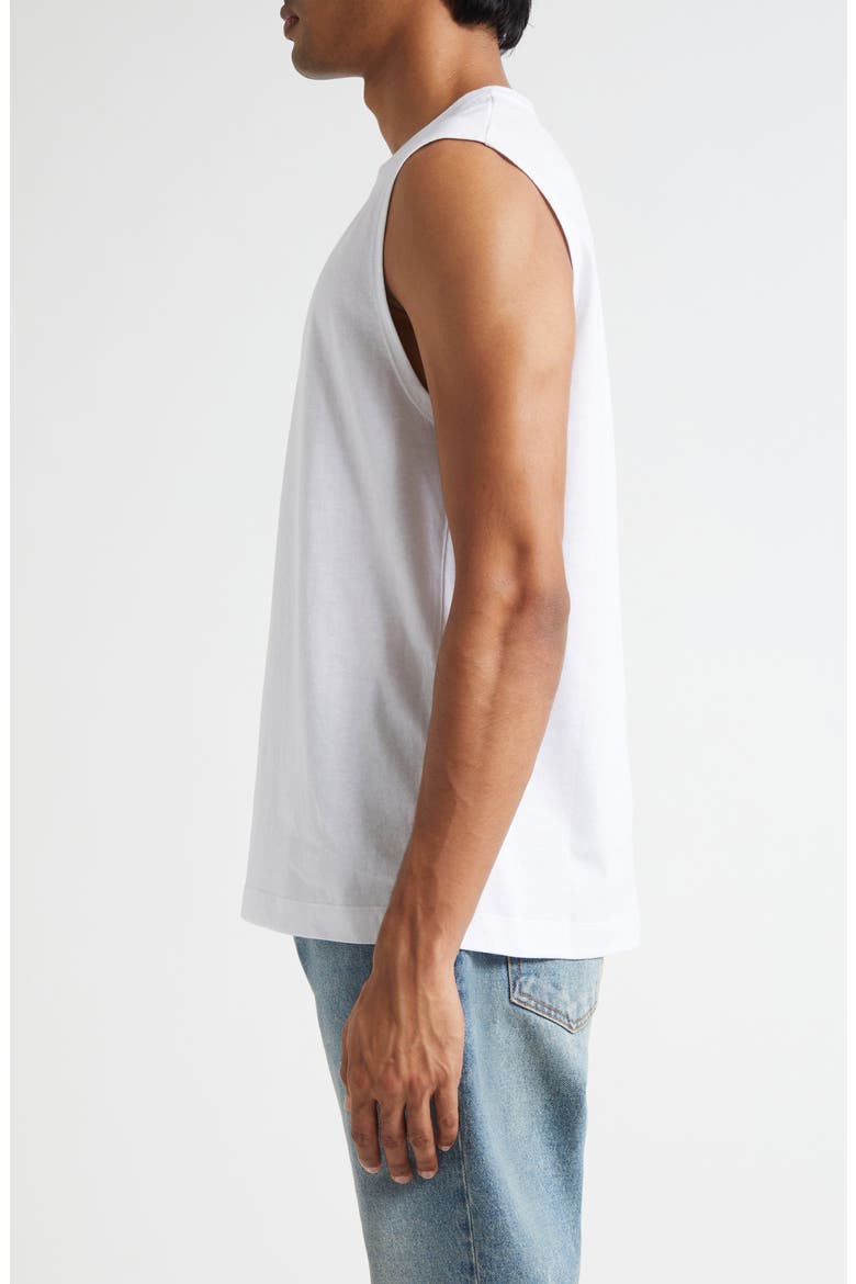 Embroidered Logo Tank, Alternate, color, GAB WHITE/ BLACK