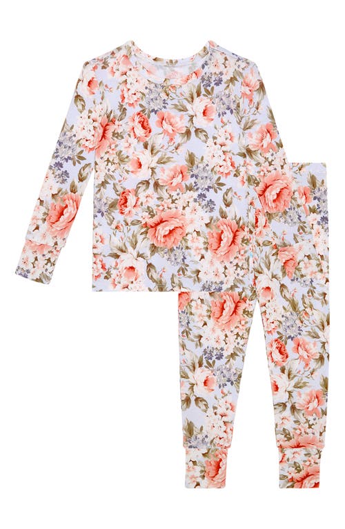 Posh Peanut Kids' Aviva Fitted Two-piece Pajamas In White