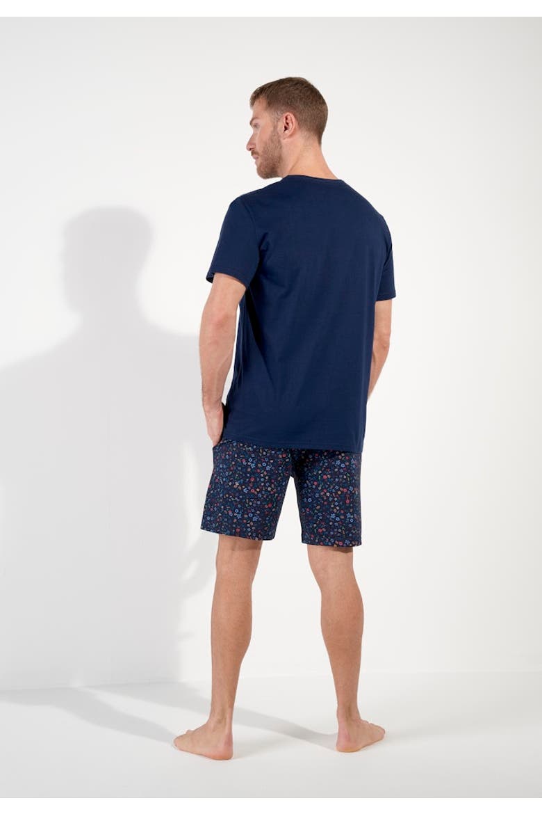 Broceliande Short Pajama Set, Alternate, color, Navy Print