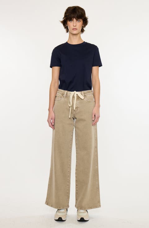 Natty Mid Rise Wide Flare Jeans