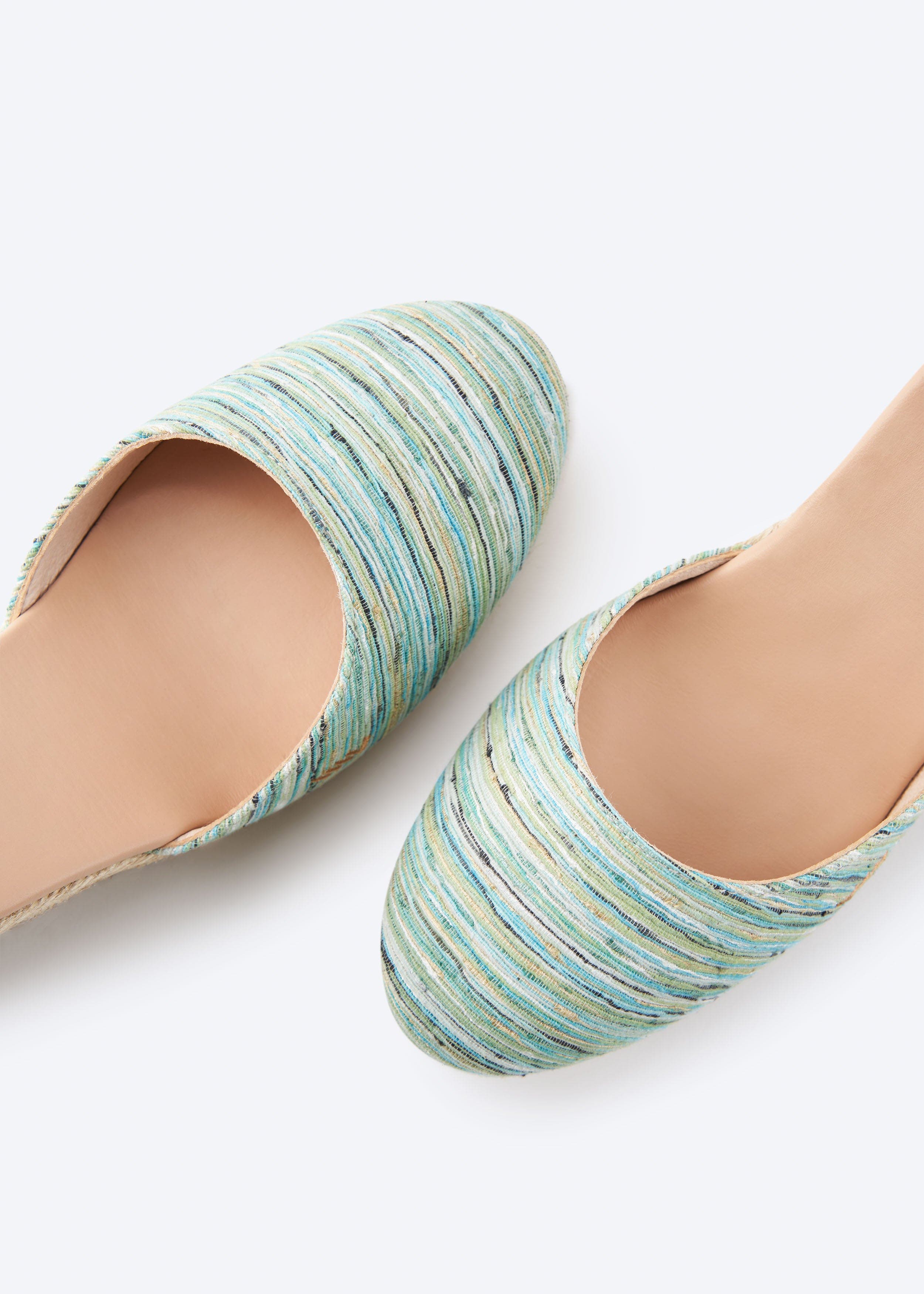 VISCATA Estartit Archive Canvas Espadrille Wedges, Alternate, color, Multicolor Blue