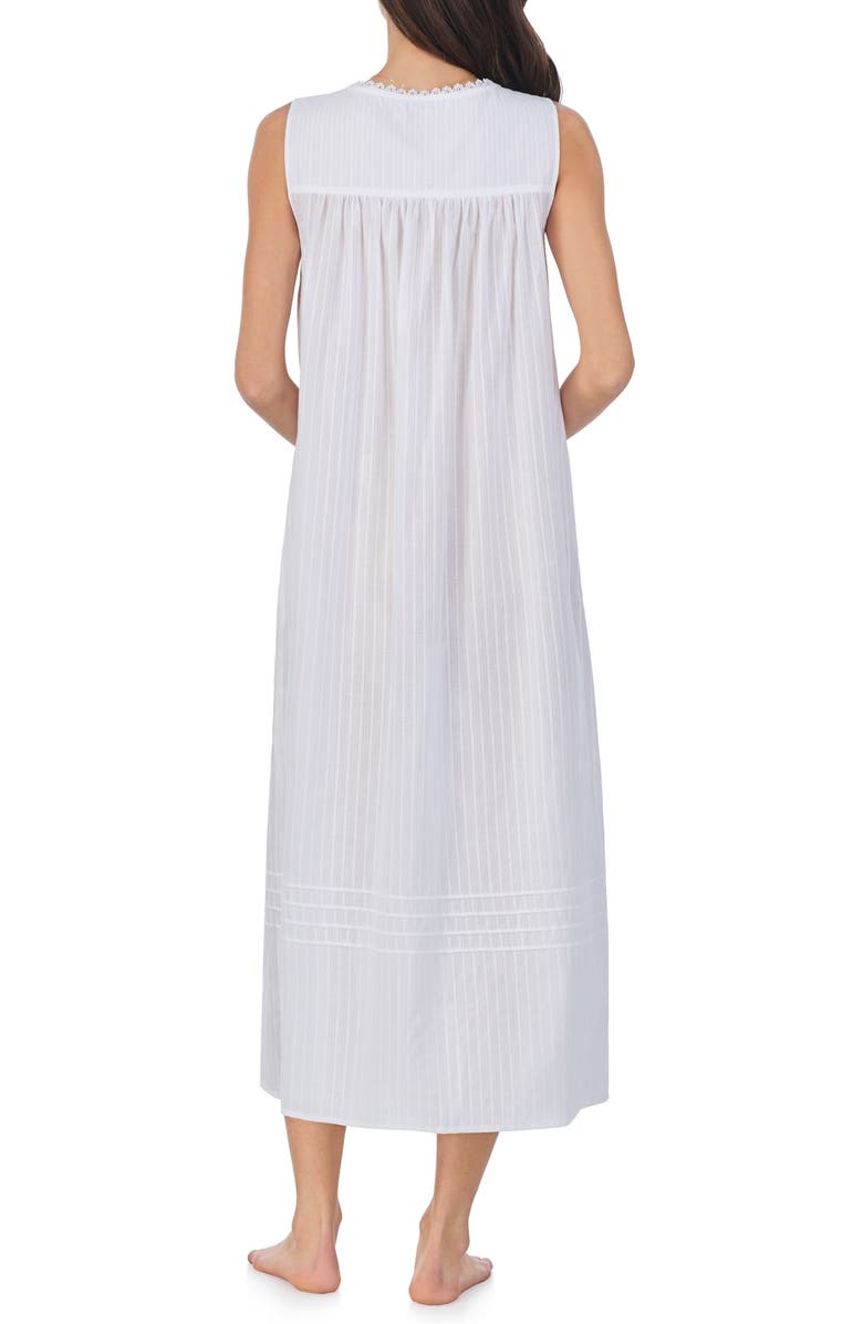 Eileen West Sleeveless Cotton Ballet Nightgown, Alternate, color, White