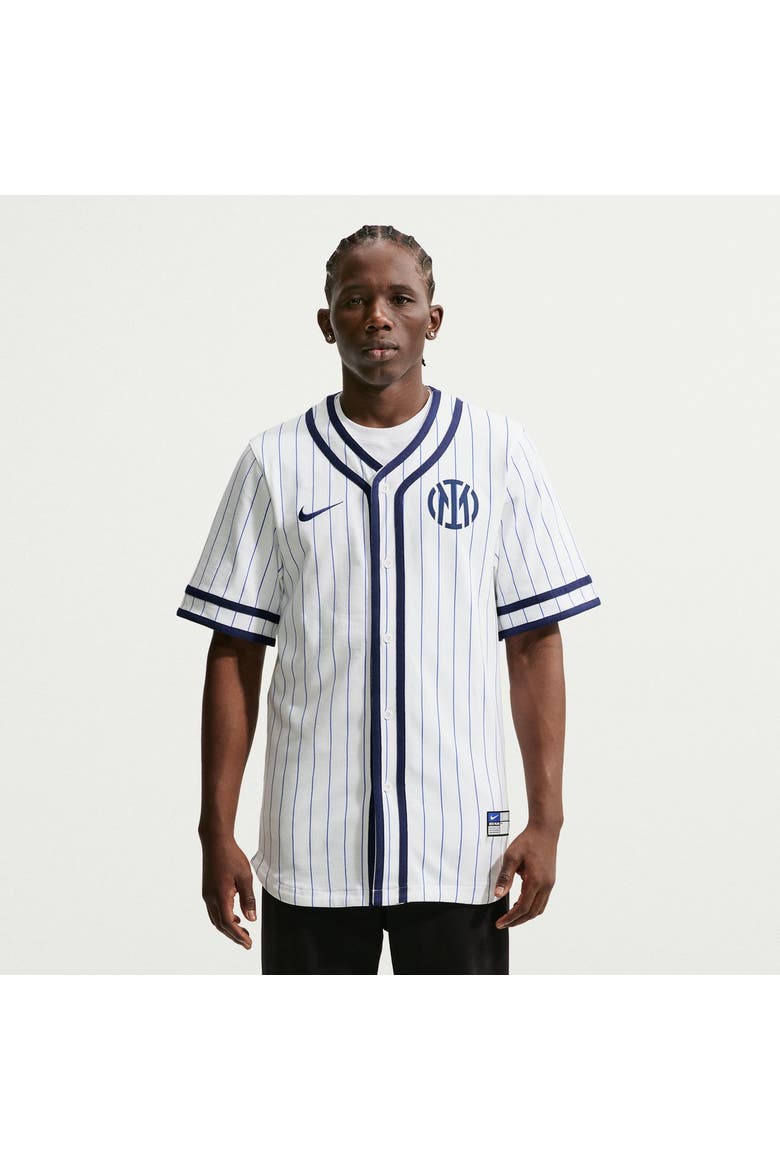 Men's Nike White Inter Milan Club Baseball Jersey, Main, color, White