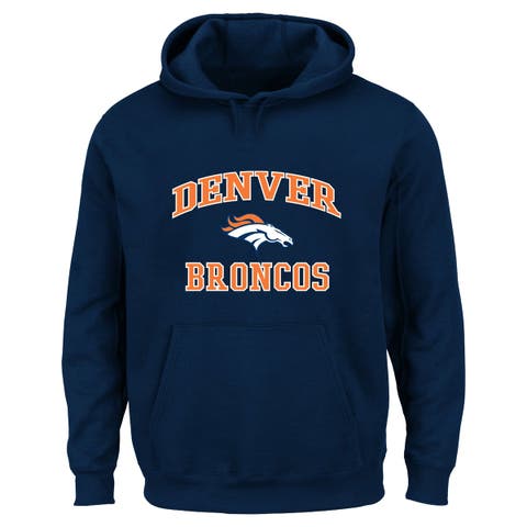 Men's Fanatics Navy Denver Broncos Big & Tall Heart & Soul Hoodie