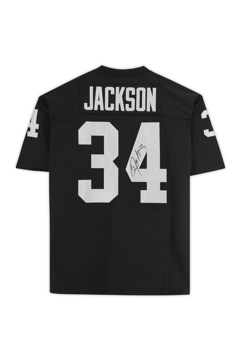 Bo Jackson Las Vegas Raiders Autographed Black Mitchell & Ness Authentic Jersey, Alternate, color, White