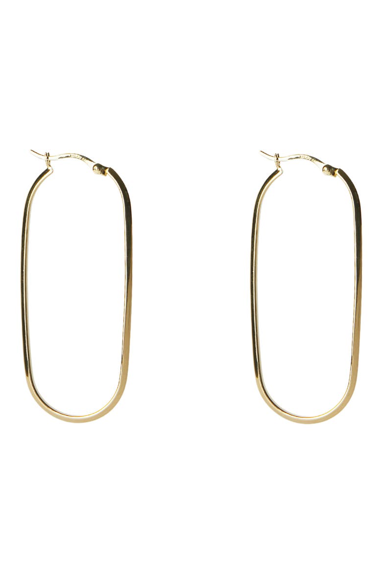 U-Shape Knife Edge Hoop Earrings, Main, color, GOLD