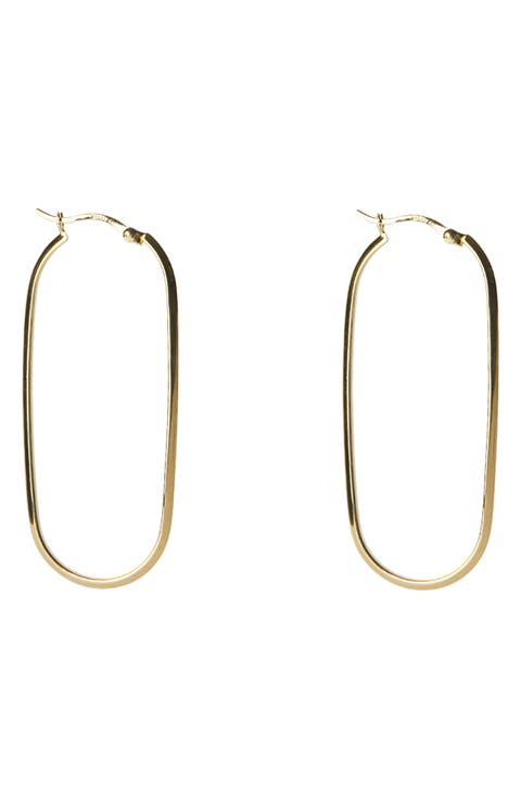 U-Shape Knife Edge Hoop Earrings
