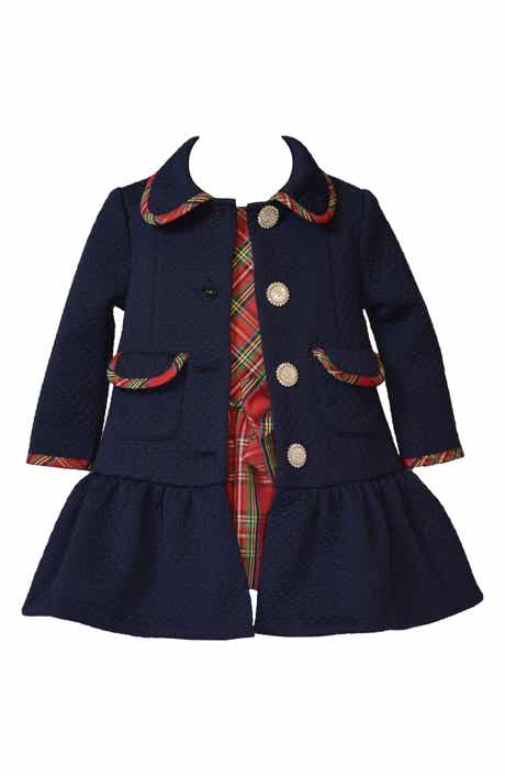 Iris & Ivy Plaid Dress & Coat Set