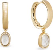 Dean Davidson Mercer Gemstone Mini Huggie Drop Earrings