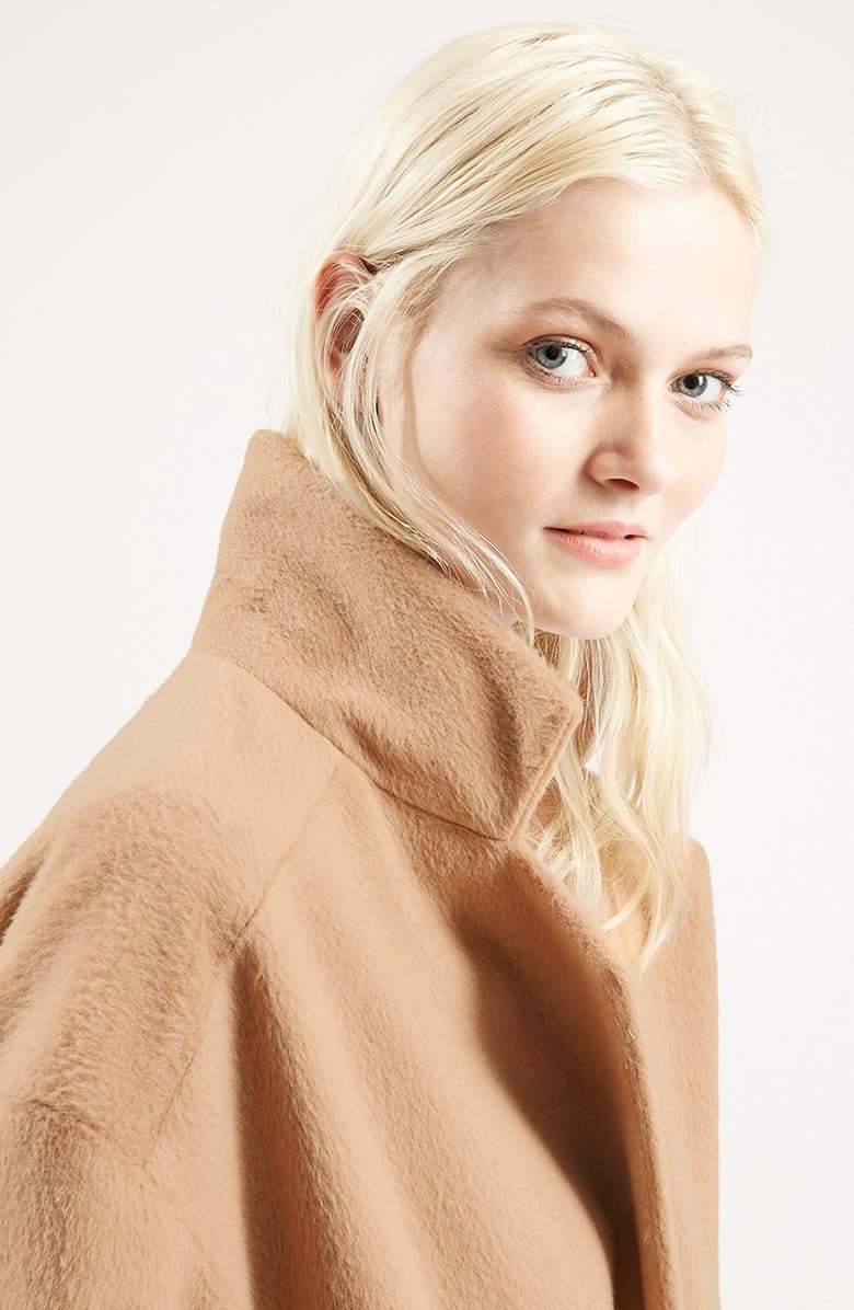 Topshop Long Belted Coat, Alternate, color, 