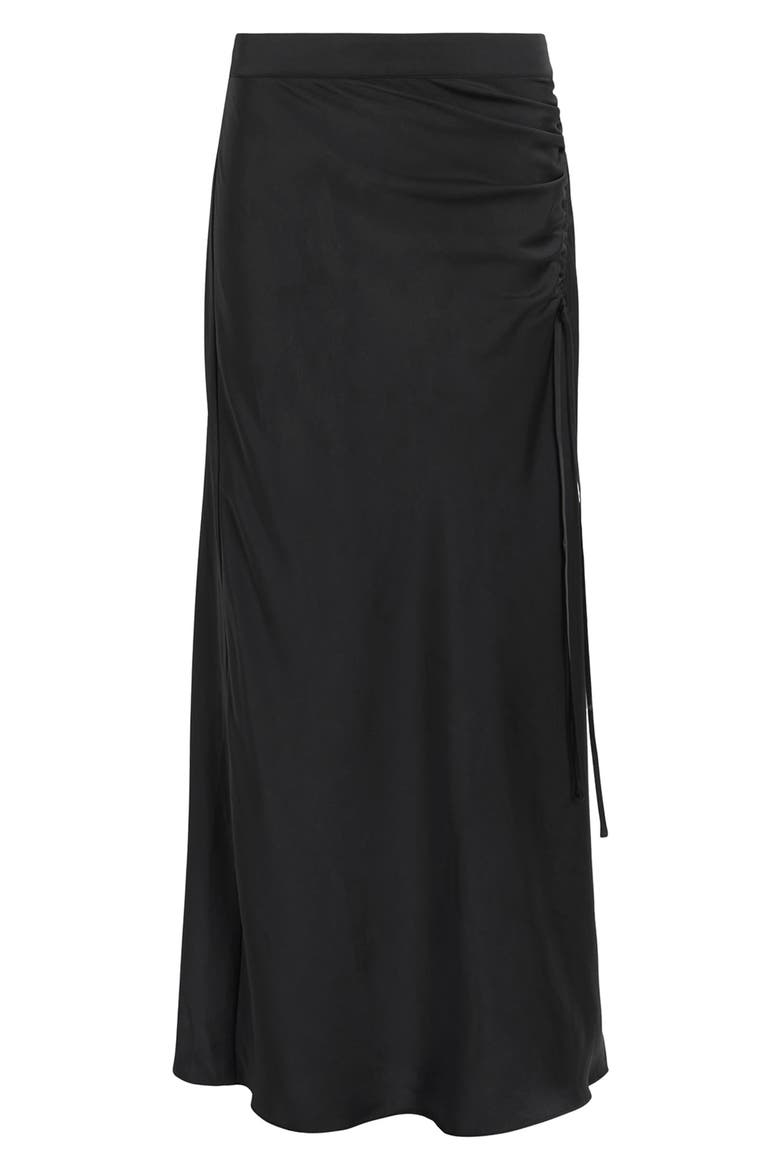 Alexia Ruched Skirt, Alternate, color, BLACK