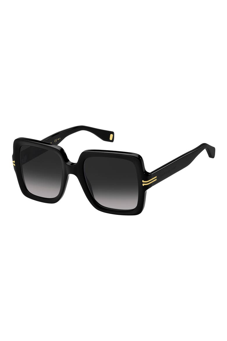 51mm Square Sunglasses, Alternate, color, GOLD BLACK / GREY SHADED