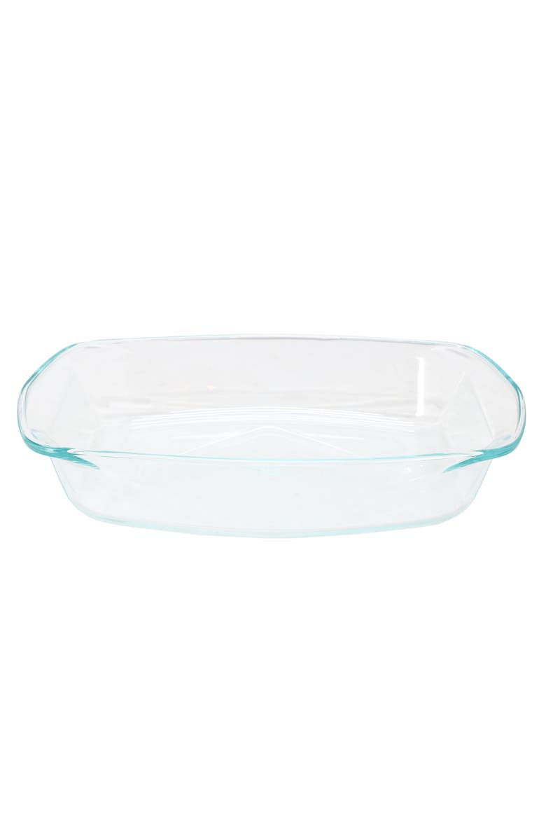 Soho Lounge Carnegie Hill 16 inch x 11 Inch x 3.1 Inch Tempe Glass Multi-Purpose Pan with Built-in Handles, Main, color, Clear