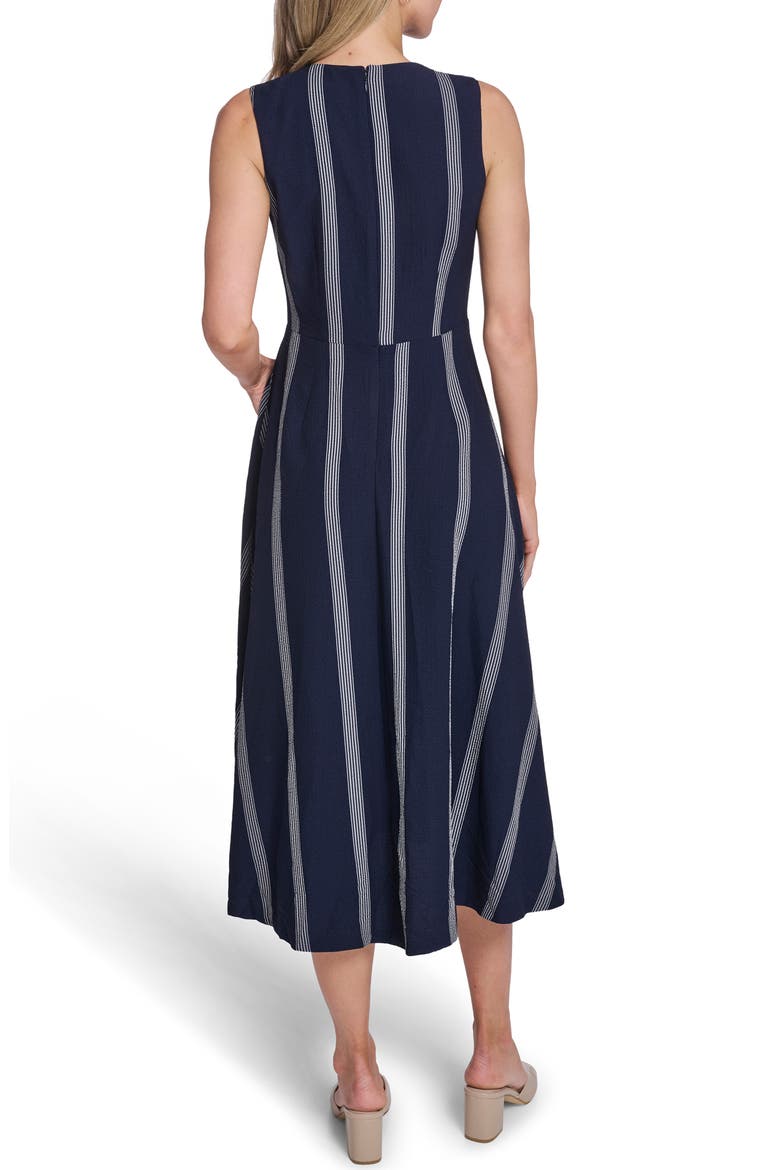 Stripe Midi Dress, Alternate, color, INDIGO/ WHITE