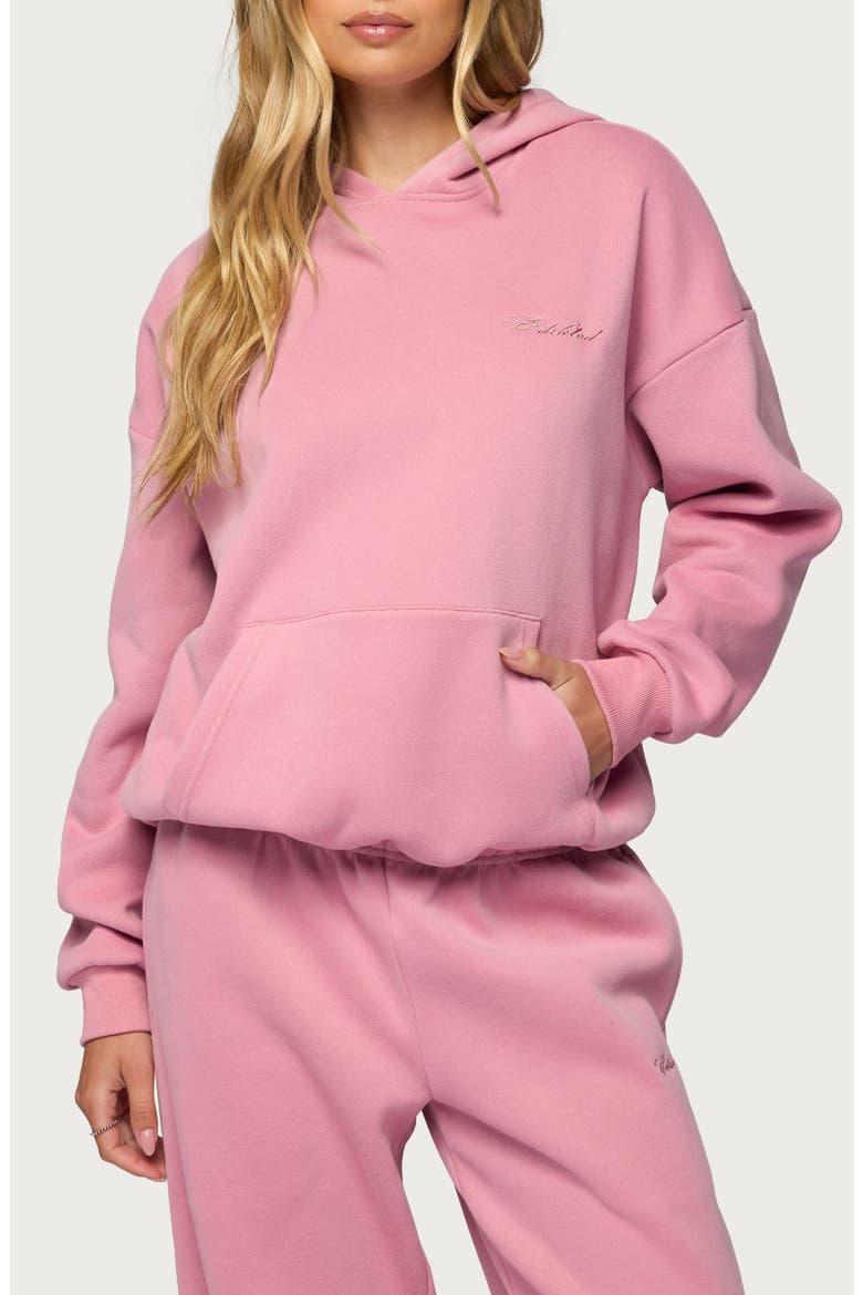 Basic Girl Oversize Hoodie, Main, color, PINK